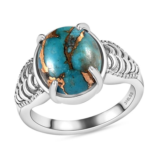 Blauer Mojave T&uuml;rkis-Ring - 4,51 ct. image number 4