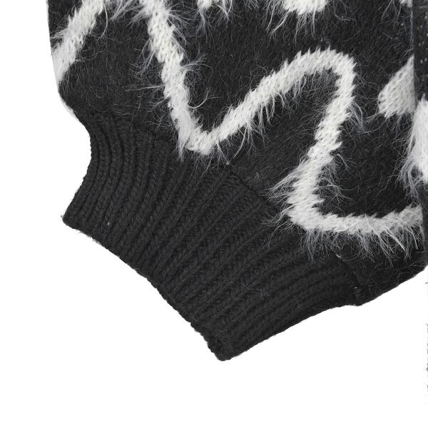 Flauschiger Cardigan in schwarz, Einheitsgr&ouml;&szlig;e image number 3