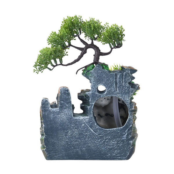 Zimmerbrunnen mit LED-Licht und Nebel, Gr&ouml;&szlig;e 20x15x28 cm, Natur image number 4