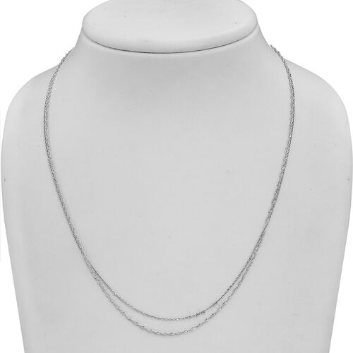 925 Silber rhodiniert Kette ca. 45 cm ca. 2,40g image number 1