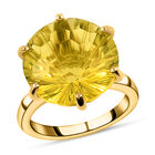 Exklusiver Schliff - Ouro Verde-Quarz Ring, 925 Silber vergoldet  ca. 10,62 ct image number 3