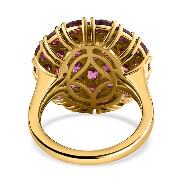 Rhodolith Granat Ring, 925 Silber Gelbgold Vermeil (Gr&ouml;&szlig;e 17.00) ca. 6,98 ct image number 6