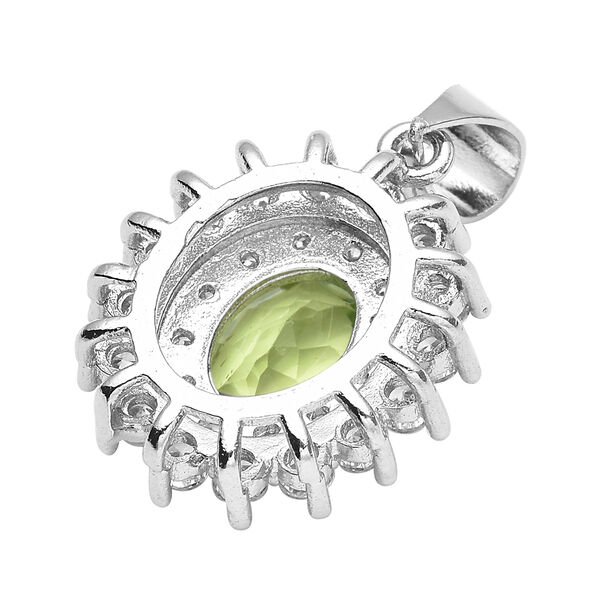 Nat&uuml;rlicher Peridot und Zirkonia-Anh&auml;nger - 6 ct. image number 4