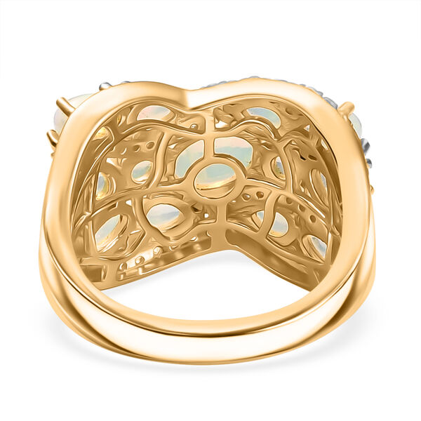 AA Nat&uuml;rlicher, &auml;thiopischer Welo Opal Ring 925 Silber 750 Gelbgold Vermeil (Gr&ouml;&szlig;e 20.00) ca. 2.52 ct image number 6