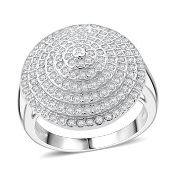 LUSTRO STELLA wei&szlig;er Zirkonia Ring im Cluster-Design