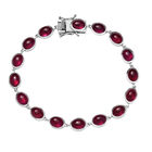 D'Joy AA Afrikanischer Rubin (Fissure gef&uuml;llt) Armband ca. 20 cm 925 Silber rhodiniert ca. 34,98 ct.