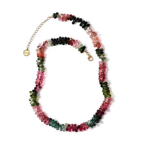 ILIANA zertifiziert und geprüft AAAA Multi-Turmalin Halskette, 45 cm, 750 Gold -138,36 ct. image number 0