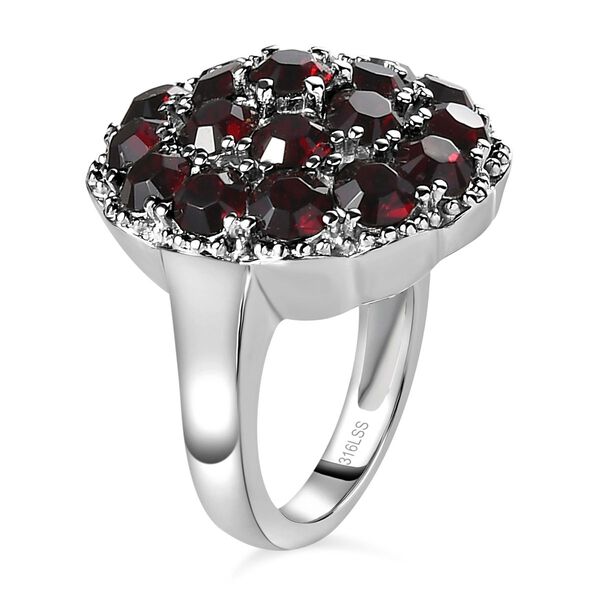 Granat Kristall Ring, Edelstahl (Gr&ouml;&szlig;e 16.00) image number 4