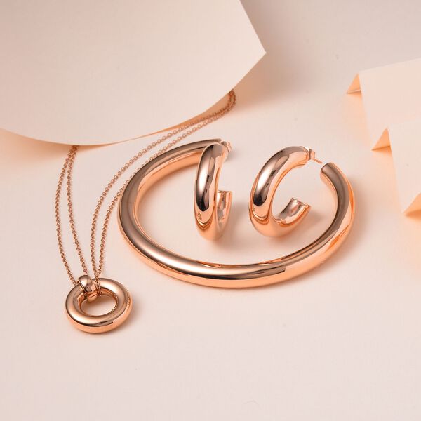 Designer-Schmuckset in Ros&eacute;goldton image number 1