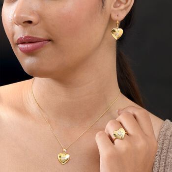 Schmuckset mit Diamantakzenten im Herz-Design