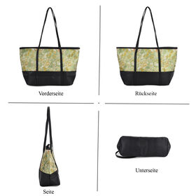 Gro&szlig;e Tragetasche mit Libellenmuster, 48&times;29&times;14 cm, Gr&uuml;n