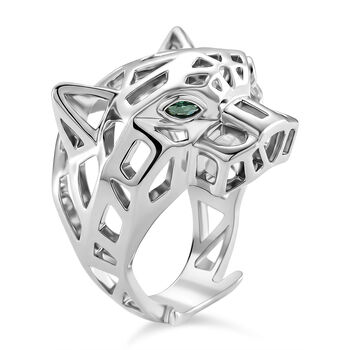 Gr&uuml;ner Zirkonia Ring Nickelfreies Messing (Gr&ouml;&szlig;e 17.00)