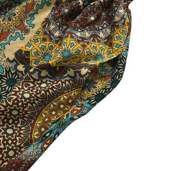 Taillen-Culottes mit Smok-Detail und Kaleidoskop-Muster, Einheitsgr&ouml;&szlig;e, gr&uuml;n
