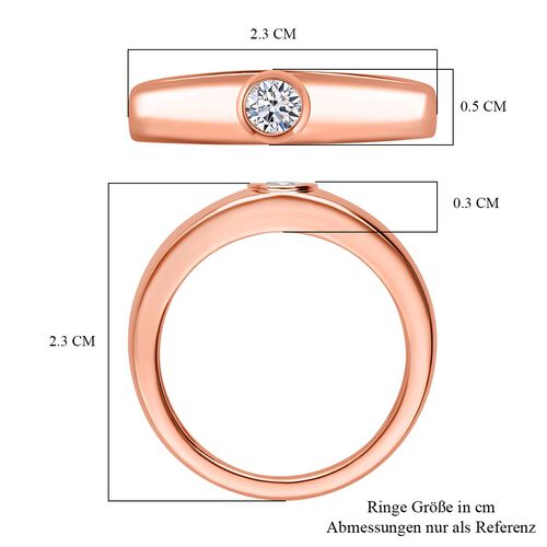 LUXURIANT DIAMOND - Lab Grown Diamant VS-EF Ring 925 Silber 750 Roségold Vermeil (Größe 17.00) (10-15 Werktage Lieferzeit) ca. 0.25 ct image number 5