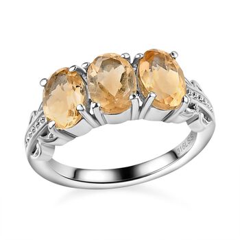 Citrin Schmuckset  Edelstahl ca. 4.25 ct