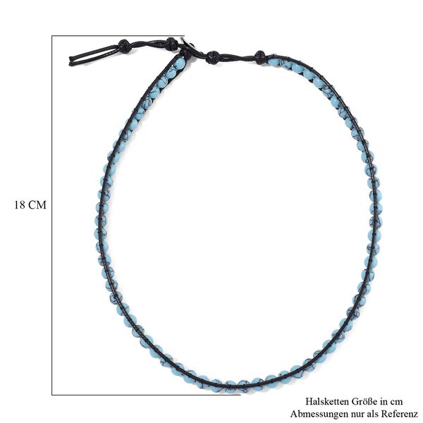 Flexible blaue Howlith Halskette - 80 ct. image number 6