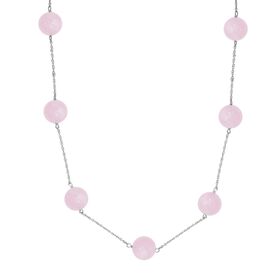 Rosenquarz Halskette, 50 cm - 45 ct.
