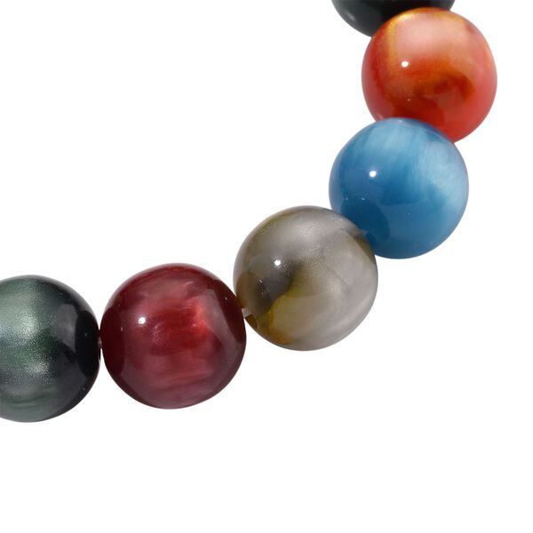 Simuliertes flexibles mehrfarbiges Katzenauge Armband - 180 ct. image number 3