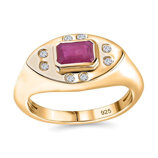 AA afrikanischer Rubin und Zirkon Ring - 0,93 ct. image number 4