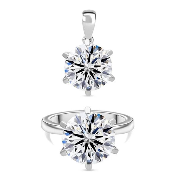 LUXURIANT DIAMOND- IGI zertifizierter VS-EF Labor Diamant Anh&auml;nger und Ring in 950 Platin