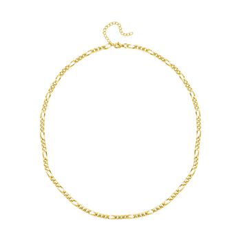 Figaro-Halskette, ca. 50 cm, Edelstahl, goldfarben
