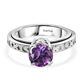 EVER TRUE AA Rose De France Amethyst Ring Nickelfreies Messing (Größe 19.00) ca. 1,95 ct