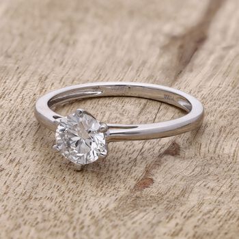 LUXURIANT IGI zertifizierter VS-EF Labor Diamant Ring in 950 Platin - 1 ct.