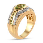 Natürlicher Peridot-Ring, 925 Silber vergoldet  ca. 2,09 ct image number 4