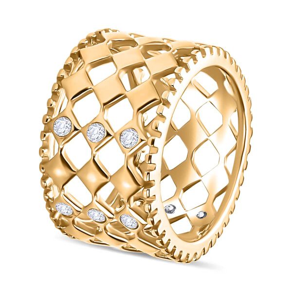 Wei&szlig;er Zirkonia-Ring in Goldton image number 4