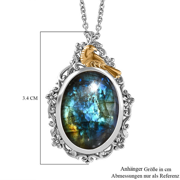 Labradorit Anhänger mit 50cm Kette - 16,58 ct. image number 8