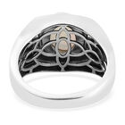 Natürlicher Äthiopischer Opal und Tansanit Herren Ring 925 Silber platiniert  ca. 1,84 ct image number 5