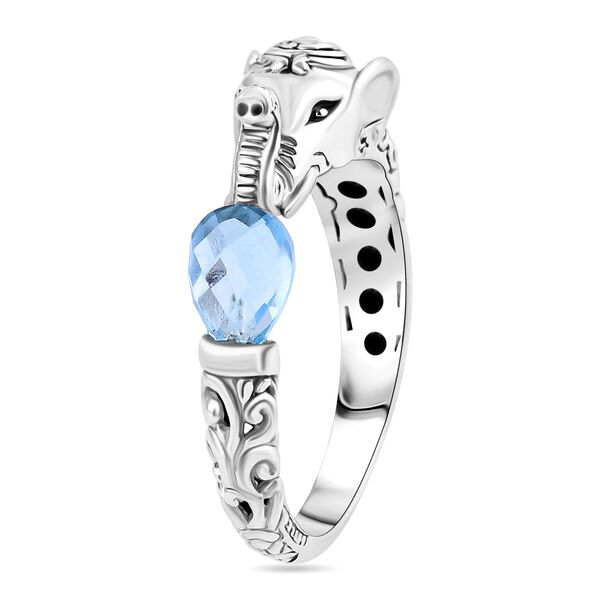Royal Bali Kollektion - Himmelblauer Topas Ring - 1,70 ct. image number 4