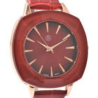 Strada - Elegante Damen-Uhr, PU-Leder Armband, wasserdicht, japanisches Uhrwerk, Rot image number 3