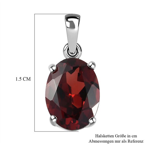 Roter Granat Solit&auml;r-Anh&auml;nger in Silber, 1,39 ct. image number 6