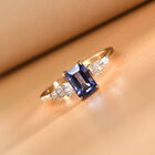 AA Tansanit und Diamant-Ring, I2-I3 G-H, 585 Gelbgold  ca. 1,07 ct image number 1