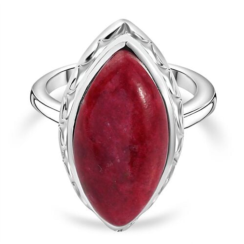 AA Norwegischer Thulit Ring, Silberfarben (Größe 19.00) ca. 9.90 ct image number 0