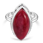 AA Norwegischer Thulit Ring, Silberfarben (Größe 19.00) ca. 9.90 ct