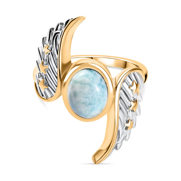 GP Kollektion - Celestial Dream - Larimar, Kanchanaburi Blauer Saphir Ring 925 Silber  (Gr&ouml;&szlig;e 19.00) ca. 2.39 ct