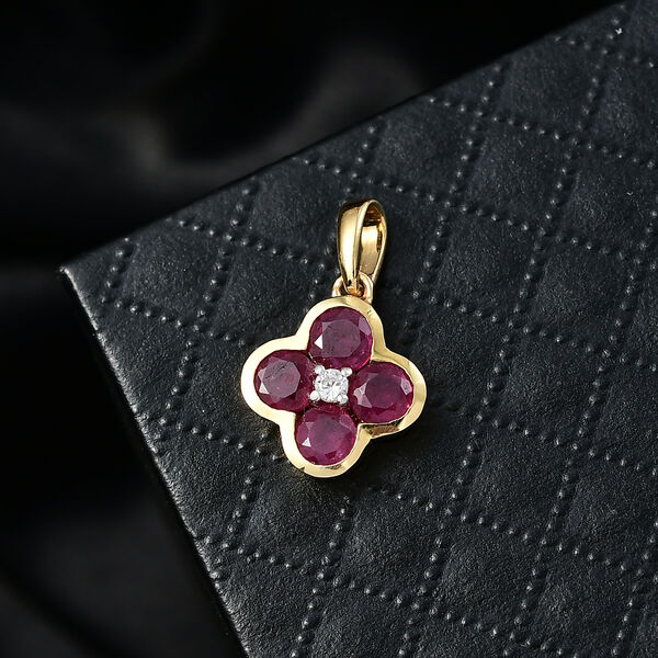 D'Joy afrikanischer Rubin und Zirkon Anh&auml;nger - 1,83 ct. image number 2