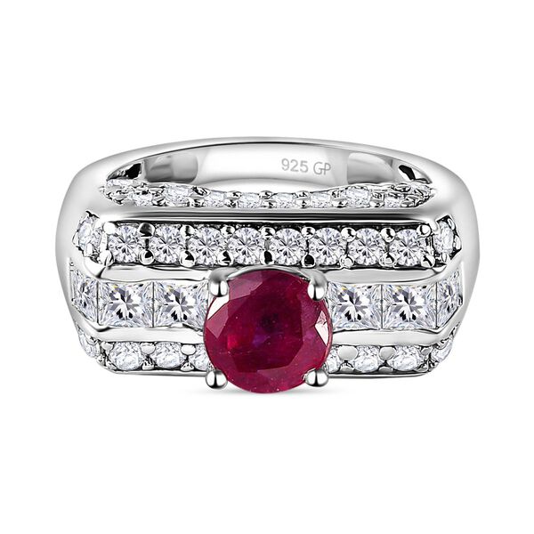 GP Art Déco Kollektion - afrikanischer Rubin, Zirkon und Saphir-Ring- 5,18 ct. image number 0