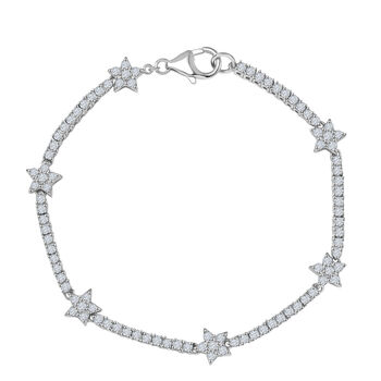 D'Joy Moissanit Armband ca. 19 cm 925 Silber rhodiniert ca. 2,79 ct.