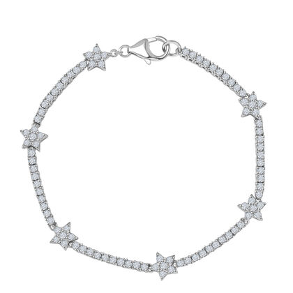 D'Joy Moissanit Armband ca. 19 cm 925 Silber rhodiniert ca. 2,79 ct.