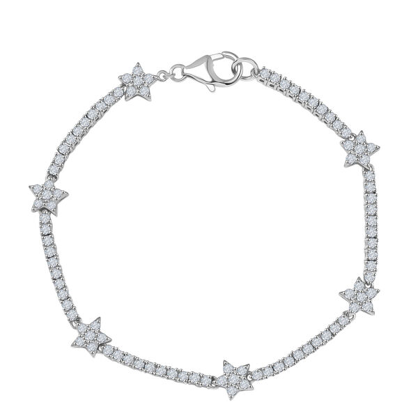 D'Joy Moissanit Armband ca. 19 cm 925 Silber rhodiniert ca. 2,79 ct. image number 0