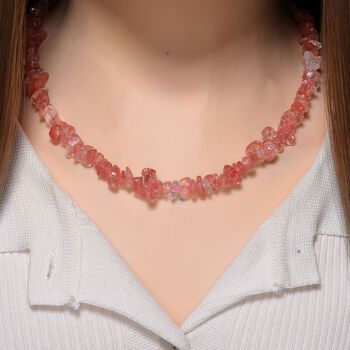 Kirsche Quarz Kette 76 cm ca. 320.00 ct