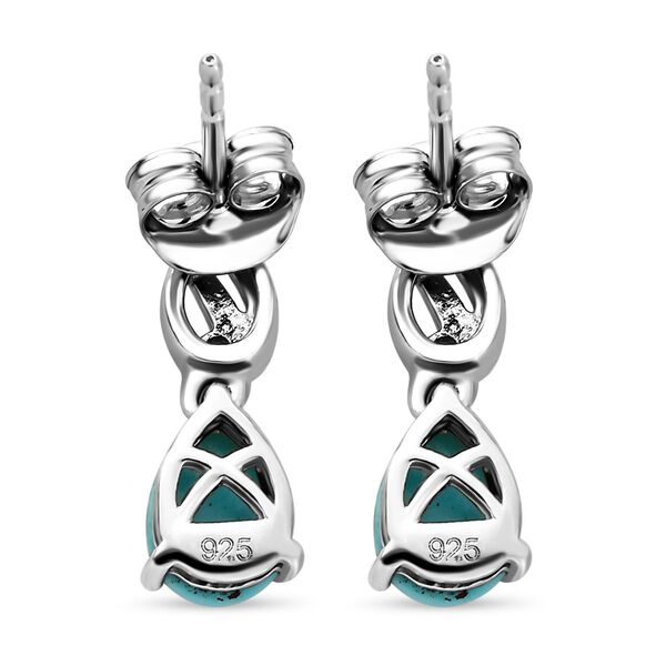 Amerikanische, nat&uuml;rliche Sleeping Beauty T&uuml;rkis und Neon Apatit-Ohrh&auml;nger in Silber image number 5