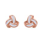 LUXURIANT DIAMOND - Lab Grown Diamant SI-GH SGL zertifiziert Ohrringe, 925 Silber 750 Roségold Vermeil ca. 0,25 ct.