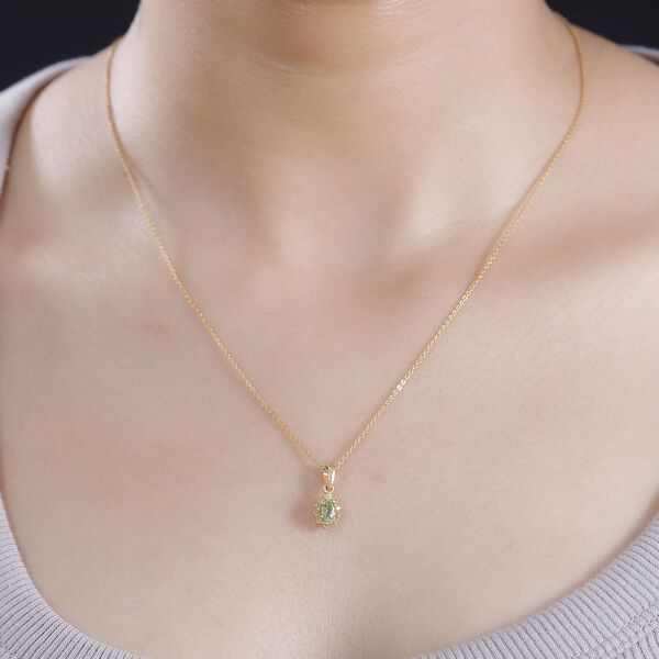 AA Tsavorite und Spessartin Granat Anh&auml;nger - 0,50 ct. image number 2