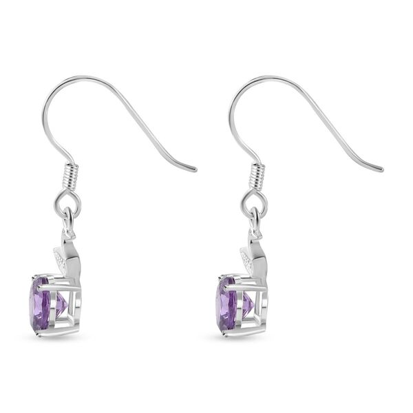 Amethyst kubische Zirkonia-Ohrringe - 6,90 ct. image number 3