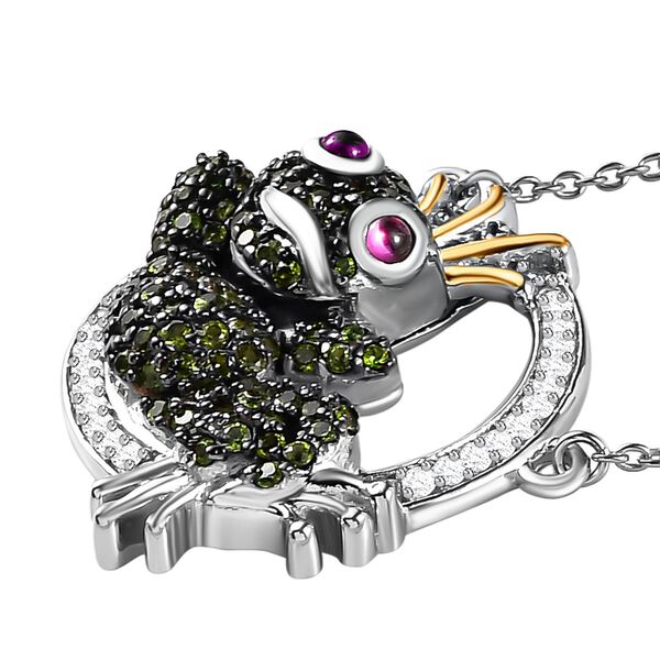 GP Italian Garden Kollektion - Rhodolith Granat, Chromdiopsid und Multi-Edelstein-Halskette, 45 cm - 2,14 ct. image number 4