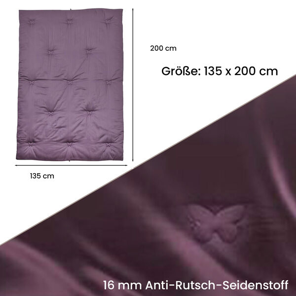 Serenity Night: Premium-Kollektion Herbst-Winter-Steppdecke aus 100 % Bambus mit hochwertiger Kunstdaunenfüllung – 135 x 200 cm, Lavendel image number 5